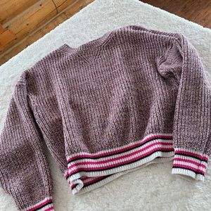 Express crop oversized sweater